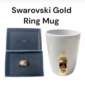 Freds Wedding Engagement 2 Carat Swarovski Gold Ring Coffee Tea Cup Mug Novelty